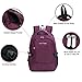 Bebamour Nappy Changing Backpack Large Capacity Baby Bag Backpack (Purple)