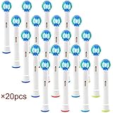 HLC Pack de 20 recambios cabezales para cepillo eléctrico recargable SB 20A Oral B Vitality Precision Clean