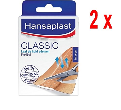 2 x Hansaplast Pflaster flexibel - Classic - 1m x 6cm