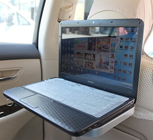 DaoRier Faltbare Auto-Rücksitz Laptop-Halter Auto Laptop Halterung Getränkehalter Notebooktisch KFZ Tischhalterung Schwarz - 3