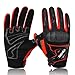 Produktbild Wooya Motorrad Handschuhe Voll Finger Ritter Reiten Motorcross Sport Handschuhe Radfahren Waschbar-Schwarz Rot-XL