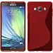 Produktbild PhoneNatic Case für Samsung Galaxy A7 (A700) Hülle Silikon rot S-Style Cover Galaxy A7 (A700) Tasche + 2 Schutzfolien