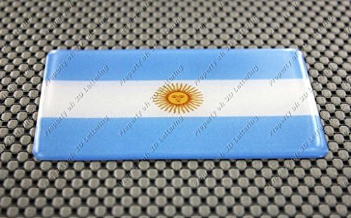 Argentina Flag 3d Domed Decal Sticker