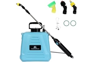 FANMURAN Pompa Elettrica per Piante Nebulizzatore a Batteria Spruzzatore Giardino a Spalla Ricaricabile Pompa Irroratrice a Batteria 8L Portatile (8 Litri)