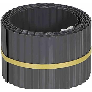 Metall Beeteinfassung Anthrazit 0,15 x 6 m, mit Sicherheitskante