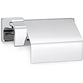 Alper Banyo F1 Model L&uuml;x Krom Kapaklı Tuvalet Kağıdı Askısı, Montajlı Metal WC Kağıtlık, Parlak Krom Banyo Aksesuarı, Duvara 