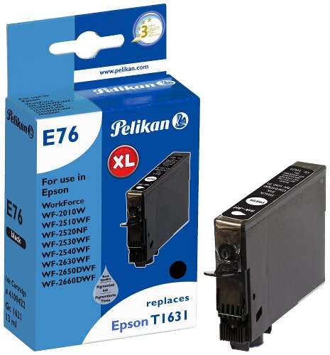 Pelikan Druckerpatrone E76 ersetzt Epson T16314010, Schwarz (pigment)