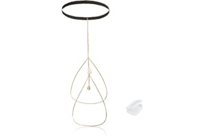 YouU Chaîne de Cuisse Sexy Shell Multi Couche Jambe Chaîne Harnais de Plage Bijoux de Corps Accessoires pour Femmes Or avec Boîte de Rangement