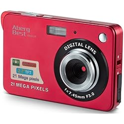 Compactas Cámaras Digitales AbergBest 2.7 LCD Recargable HD Cámara Digital para Estudiantes, niños, Adultos Interior y Exterior (Rojo)