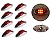 Produktbild 8 x 12/24 V 6 LED Seite hinten vorne chrom Marker rot Licht LKW Truck Trailer Bus