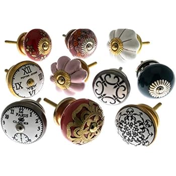 Gemischt Set von Vintage Shabby Chic Küchenschrank Knauf x 10er packung