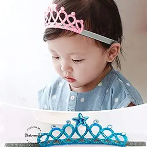 BabyMoon Baby Girl Rhinestone Crown Headbands Toddler Princess Headband Hair Accessories Glittering