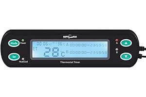 ReptiZoo Thermostat mit Zeitsteuerungfunktion (THC10) -Zwei- Anschlüsse WEEE RegNr. 82392108