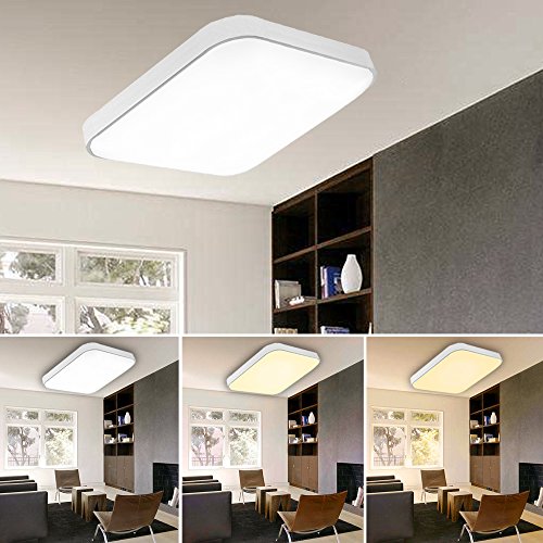 Preisvergleich Produktbild VINGO 60W LED Deckenleuchte Farbwechsel Wohnzimmerlampe Küchenleuchte Deckenbeleuchtung Panel Lüster Ultraslim Schlafzimmer Esszimmer energiesparend