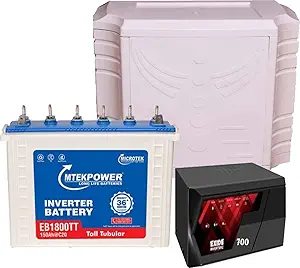 Microtek EB1800TT + Exide Magic 700+ Apple Trolley Tubular Inverter Battery (150 AH)