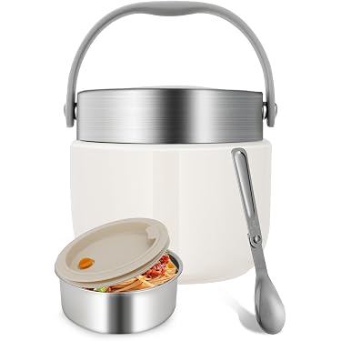 Contenitore Termico Per Pranzo Isolato - Doppia Parete, 650ml, Con Cucchiaio E Coperchio A Tenuta