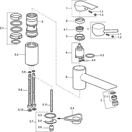 HANSA Dichtungssatz für Schwenkauslauf HANSAVANTIS Spültisch 59912514 - 2
