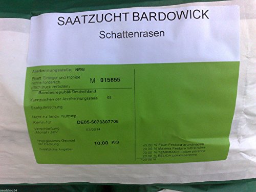 Rasen Dürreresistente Rasenmischung Schattenrasen 5kg für ca. 150 m²