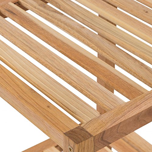 Badregal Holz Badezimmerregal Haushaltsregal Standregal Regal Bad Holzregal 4 Regalböden - 7