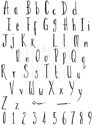 Personal Impressions PICSA6444 Lindsay Mason Designs Klare Stempel, dünnes Alphabet, Synthetic Material, durchsichtig, 16.4 x 11.4 x 0.8 cm