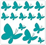 wandfabrik – Wandtattoo – 14 hochwertige Schmetterlinge (S7S2) - 2