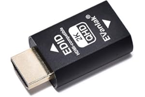 EVanlak Hdmi Edid Emulator Passthrough 3rd Generrtion Premium Aluminum Eliminated Emulator Adapter Work with Mac to HDMI Switches/Extender/AV Receiver/Video Splitters 2K 2560x1440 60Hz @60H