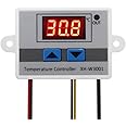 zalati Digital LED Temperature Controller Module XH-W3001 Electronic Thermostat Switch with Waterproof Probe Programmable Heating Cooling, 110-220V 1500W
