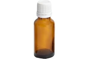 MV-Versand 10 x 20 ml Medizinflaschen Apothekerflaschen, braun, mit Schraubverschluss und Originalitätsring, Stockbottle