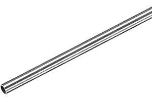 sourcing map 304 Edelstahl Rohr 5mm Außendurchmesser, 250mm Länge Nahtlose Gerade Rundrohr 0.5mm Wandstärke, Industrie Präzision Metallrohr Runde Edelstahlrohr für Geländer Handläufe Basteln