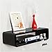 Produktbild Popamazing 50 x 15 x 27 cm Rechteck Wandablage Hohe Dichte Board und Lack Oberfläche Ablage für DVD/Blu-Ray-Player Sat-TV Kabel Box Wandhalterung Regal Cube Sky Box DVD Hifi Regal in Schwarz/Weiß/Rot, schwarz