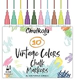 10 COLORES DE PASTEL CLÁSICOS: use estos bolígrafos de tiza líquida para diseñar en artes y papel Papel, libros, letras a mano, plantillas