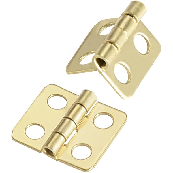 Hillman Group 851191 1-1/2" X 1-1/4" Solid Brass Broad Hinge – Bright Brass Finish, Surface Mount For Crafts & Hobby Projects