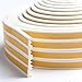 Price comparison product image Bro Door Window Draught Excluder Strip Foam Seal Weather Stripping EPDM Tape Adhesive Rubber Soundproofing Weatherstrip, 9mm x 4mm x 3 Meters, 4 Seals Total 12M (E type, White)