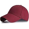 HGDGears Plain Baseball Cap Snapback for Men - Classic 6 Panel Adjustable Sport Casual Sun Visor Hat