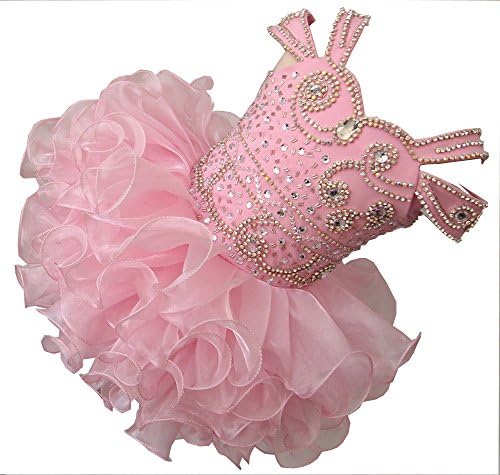Wealth Cupcake Ball Gowns Ruffle Baby Girls Dresses 2 US Pink