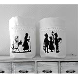 Lichtbeutel Vasenhusse Maria u.Josef oder 3 Könige bestickt Leinen