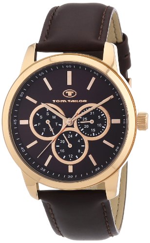 TOM TAILOR Herren-Armbanduhr XL Analog Quarz Leder 5410403 TOM TAILOR Herren-Armbanduhr XL Analog Quarz Leder 5410403