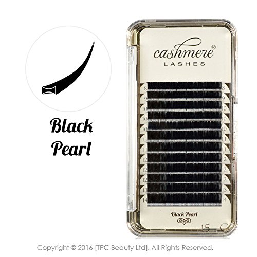 CASHMERE LASHES® BLACK PEARL Luxury Semi Permanent Individual Eyelash Extensions (0.15 C MIX)