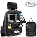 Produktbild Auto Organizer, AresKo Auto Esstisch Rückenlehnenschutz mit Bildschirm Berührbar Tablet Halter Multi-Tasche für Auto ordentlich, 1 Stück