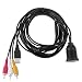 Produktbild 1M 3RCA Verlängerung Kabel Auto Armaturenbrett bündig montieren USB AUX zu 3RCA