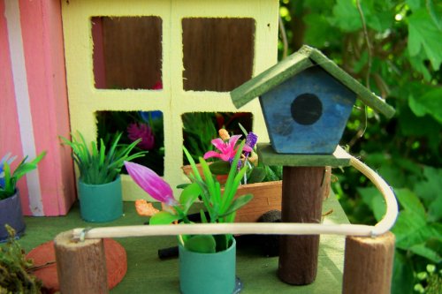 Hüwüknü Blumen Laden Vogelhäuschen aus Holz - 2