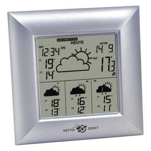 Technoline, WetterDirekt Wetterstation WD 4000 mit Innen-/ Außentemperaturanzeige, Wettervorhersage für 4 Tage und Wetterdaten für über 50 Regionen - 3