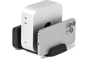 RLSOCO Vertikaler Ständer für Apple Mac mini M4/M4 pro chip Desktop Computer & für Beelink Mini S13/S12 Pro & für GEEKOM Air12 & für NiPoGi E3B MINI PC und 4,3 cm oder weniger Mini-PC(Schwarz)