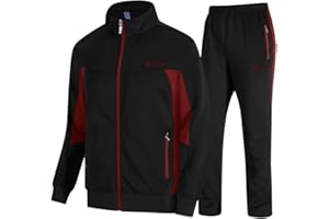 donhobo Herren Jogginganzug Trainingsanzug Sportanzug Fußball Sporthose Hoodie Hose für Gym Warm Tracksuit