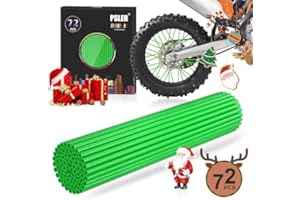 Couvre Rayon, PSLER® 72 Pièces Vélo Parlé Peaux Jantes Roue Garniture Enveloppe Couverture Décoration Protecteur Tuyau Moto Motocross Pit Dirtbike Re-Usable (Blanc)