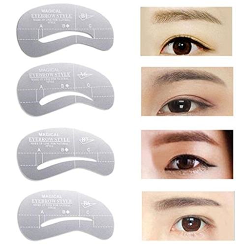 XINW 24pcs Eyebrow Model Grooming Stencil Kit Template Make Up Shaping Tools