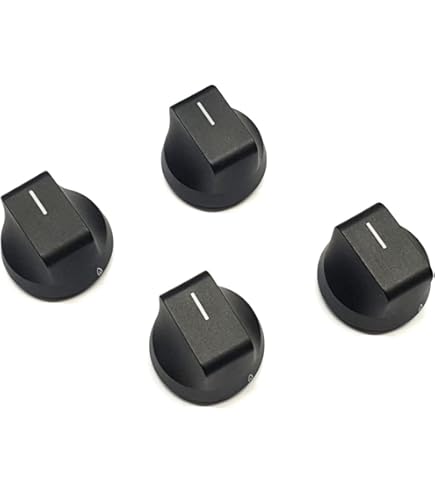 Manopola Nera Piano Cottura 6 Mm - Mozzo 8 Mm Compatibile Con Rex