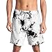 Produktbild UFODB Strandhosen Herren Kurz, Männer Kurze Printed Hosen Sommerhosen Drucken Mit Kordelzug Schnelltrocknend Schwimmhose Badehose Gummibund Badeshorts