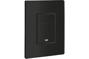 GROHE Even Plaque de Commande, Double Touche Interrompable, Economie d'Eau, Montage Horizontal ou Vertical, ABS, Noir Mat, 389662430