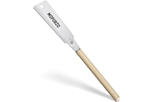 MOPUBZO 60cm Ryoba sega giapponese per legno professionale 6-10/17 TPI, sega giapponese a doppia lama con manico in rattan, taglio longitudinale e trasversale fine e rapido